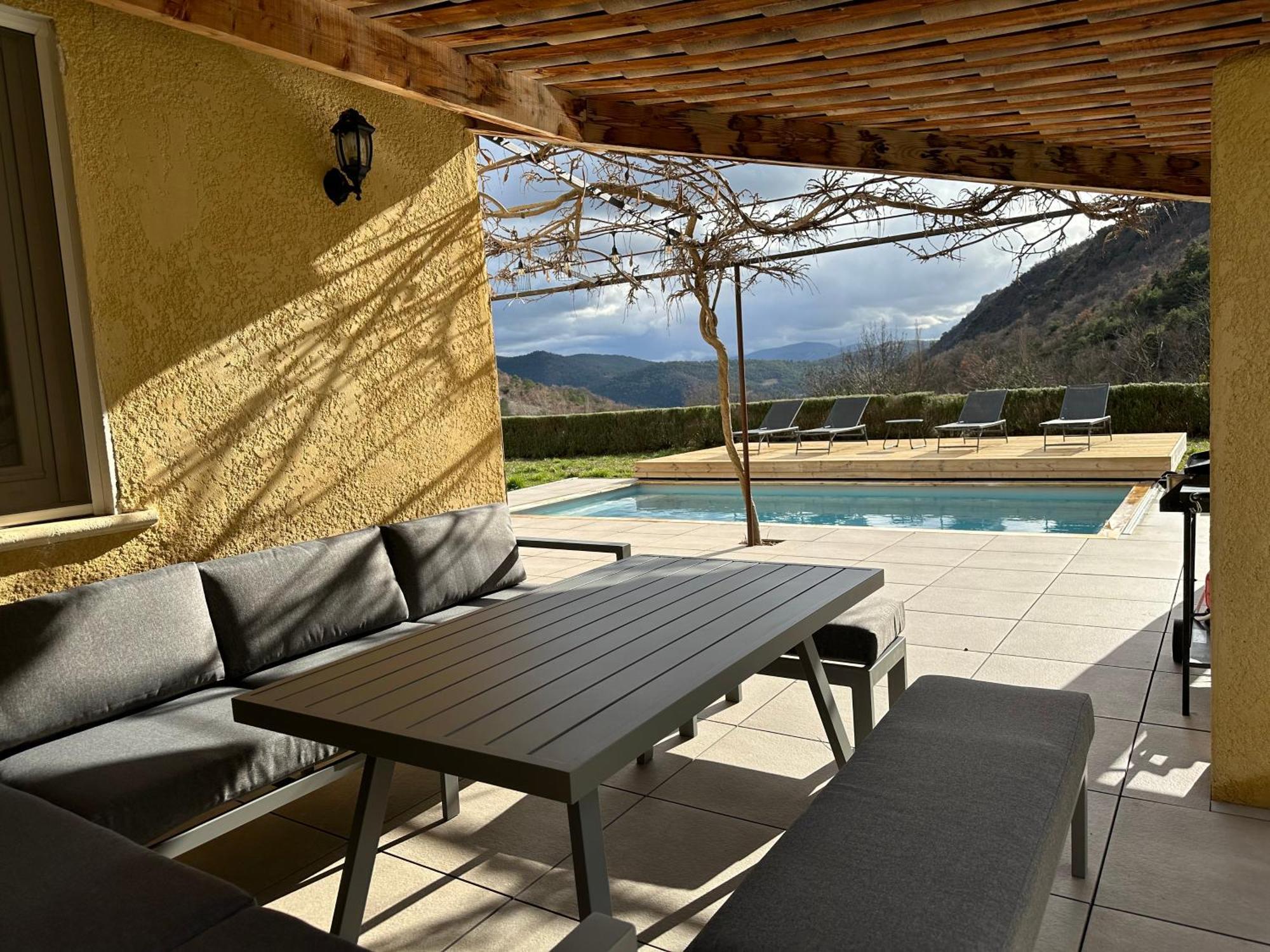 Estive Des Angelettes Piscine Chauffee Sauna Saint-Ferréol-Trente エクステリア 写真