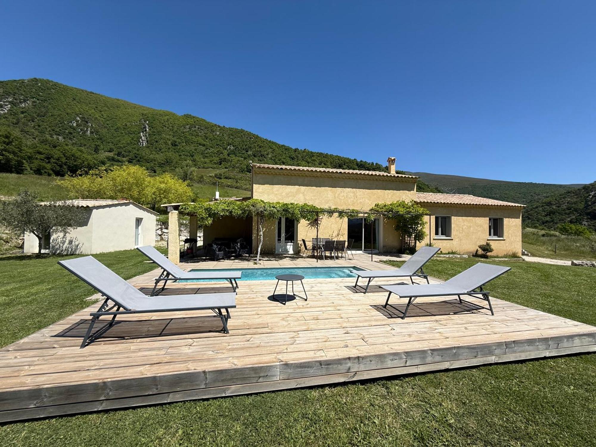 Estive Des Angelettes Piscine Chauffee Sauna Saint-Ferréol-Trente エクステリア 写真